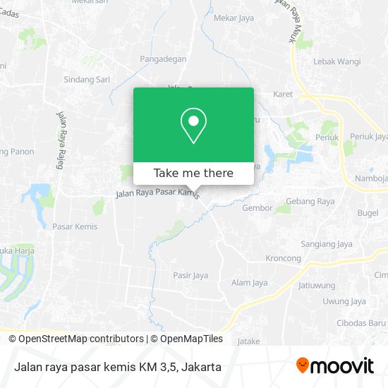 Jalan raya pasar kemis KM 3,5 map
