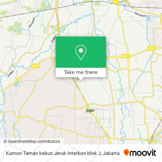 Kumon Taman kebun Jeruk Interkon blok J map