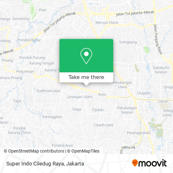 Super Indo Ciledug Raya map