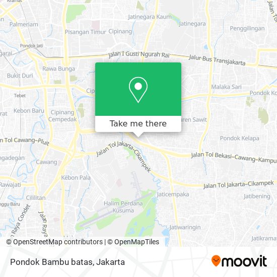 Pondok Bambu batas map