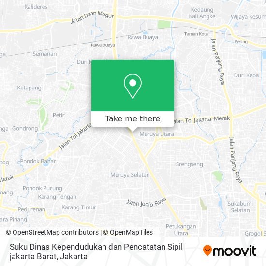 Suku Dinas Kependudukan dan Pencatatan Sipil jakarta Barat map