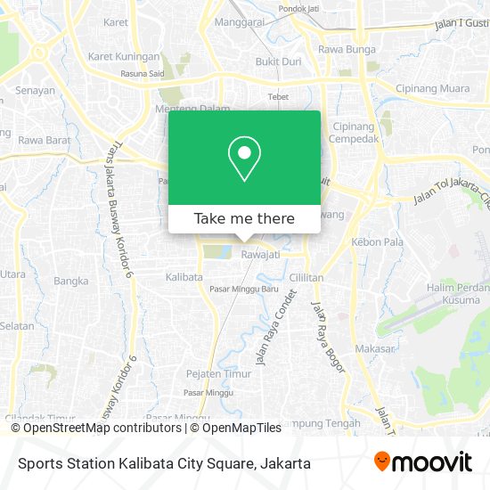 Sports Station Kalibata City Square map