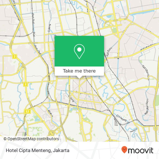 Hotel Cipta Menteng map