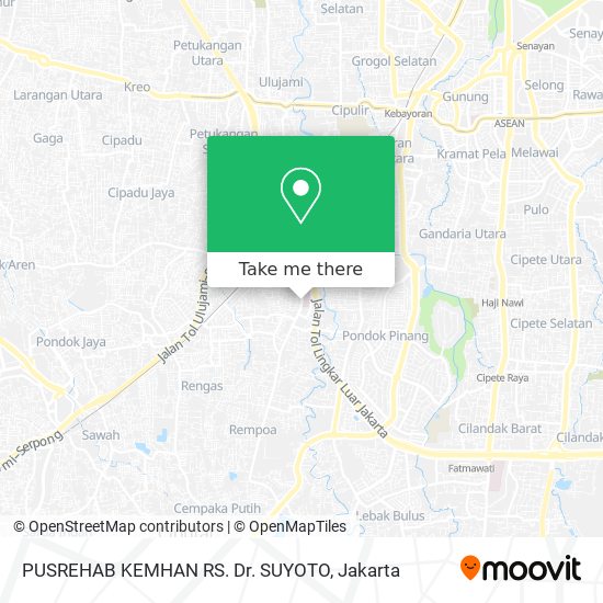 PUSREHAB KEMHAN RS. Dr. SUYOTO map