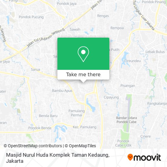 Masjid Nurul Huda Komplek Taman Kedaung map