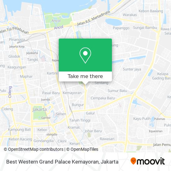 Best Western Grand Palace Kemayoran map