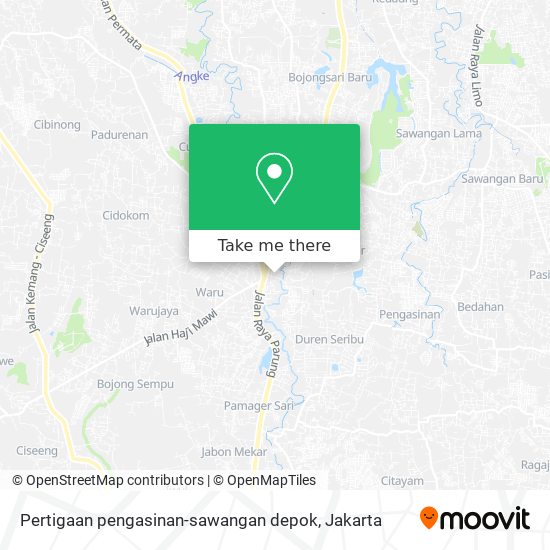 Pertigaan pengasinan-sawangan depok map