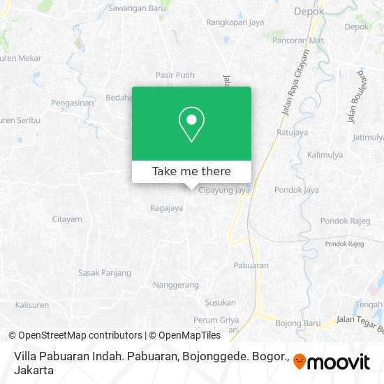 Villa Pabuaran Indah. Pabuaran, Bojonggede. Bogor. map