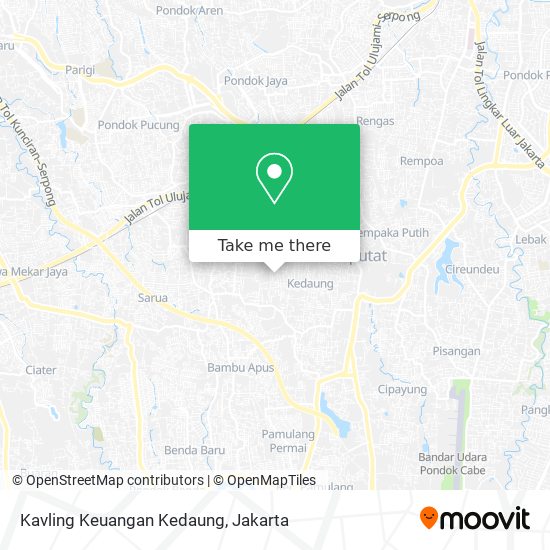 Kavling Keuangan Kedaung map