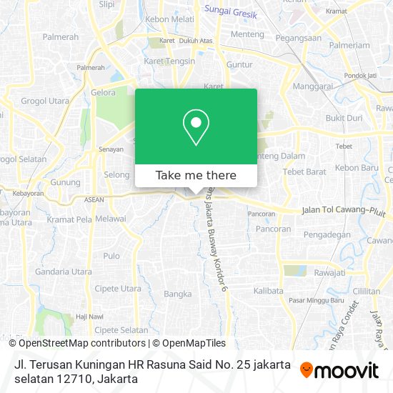 Jl. Terusan Kuningan HR Rasuna Said No. 25 jakarta selatan 12710 map