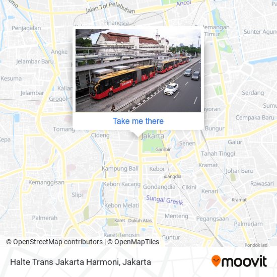 Halte Trans Jakarta Harmoni map