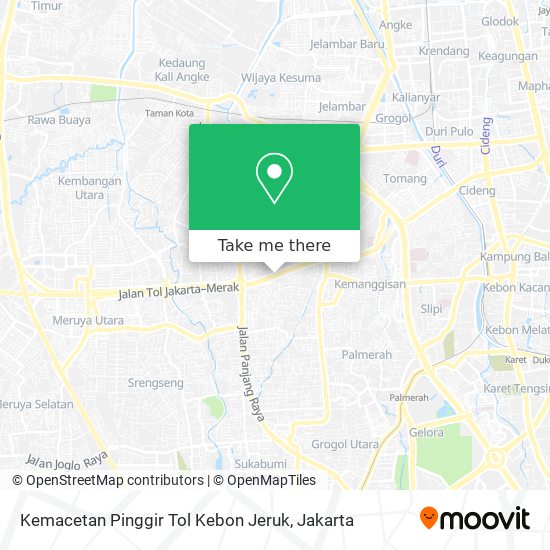 Kemacetan Pinggir Tol Kebon Jeruk map