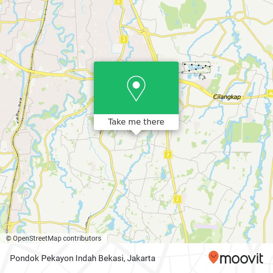 Pondok Pekayon Indah Bekasi map