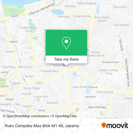 Ruko Cempaka Mas Blok M1-48 map
