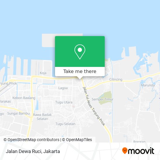 Jalan Dewa Ruci map