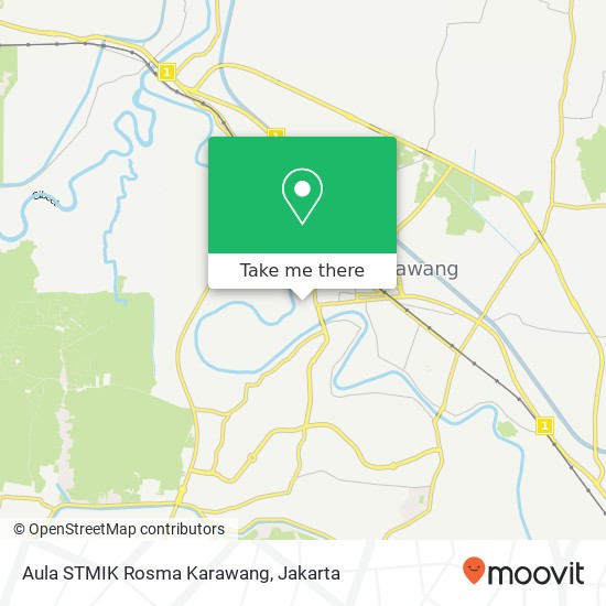 Aula STMIK Rosma Karawang map