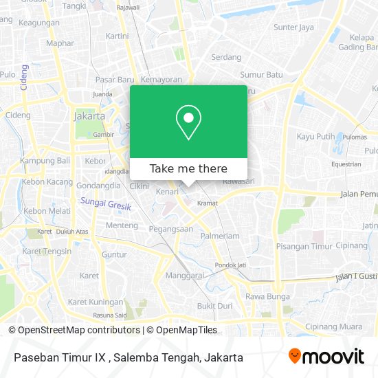 Paseban Timur IX , Salemba Tengah map