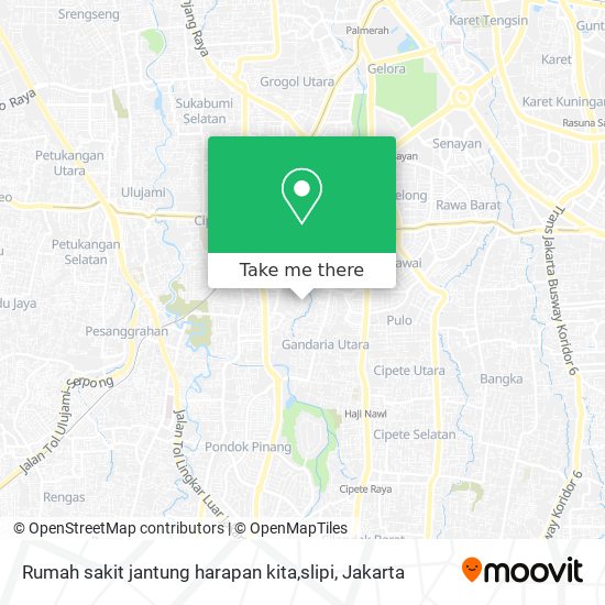 Rumah sakit jantung harapan kita,slipi map