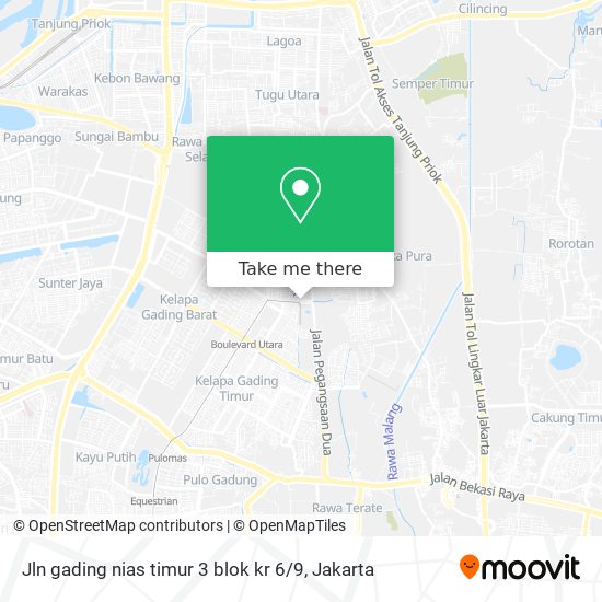 Jln gading nias timur 3 blok kr 6 / 9 map