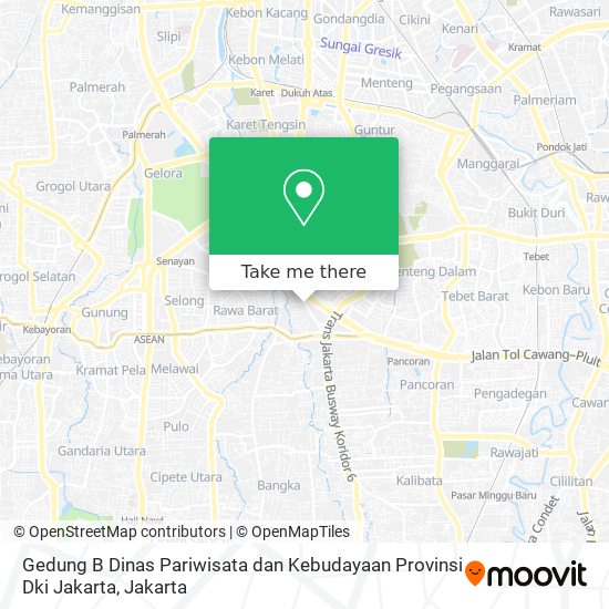 Gedung B Dinas Pariwisata dan Kebudayaan Provinsi Dki Jakarta map