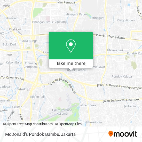 McDonald's Pondok Bambu map