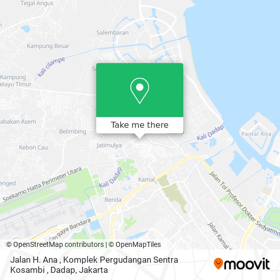 Jalan H. Ana , Komplek Pergudangan Sentra Kosambi , Dadap map