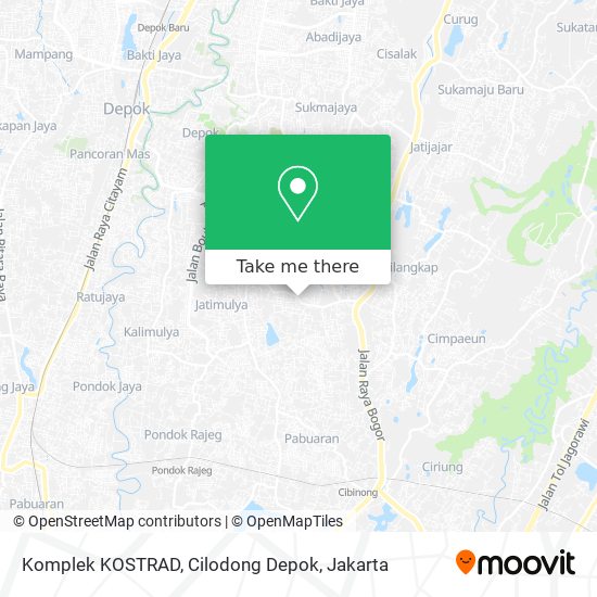 Komplek KOSTRAD, Cilodong Depok map