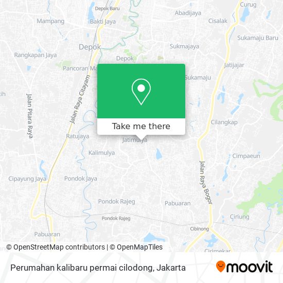 Perumahan kalibaru permai cilodong map
