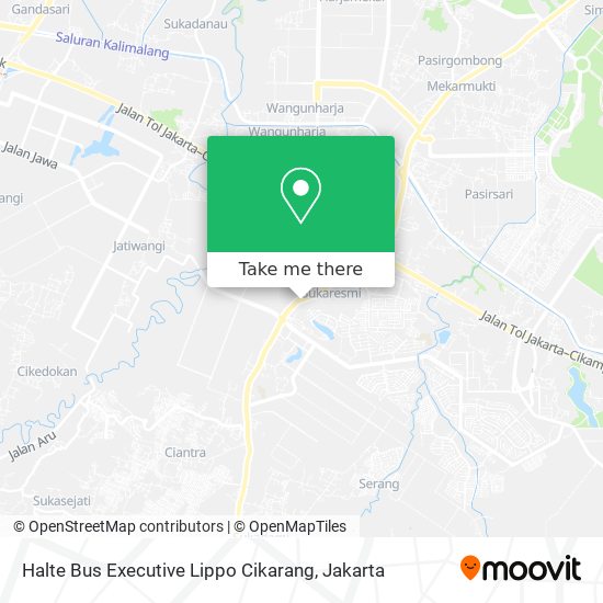 Halte Bus Executive Lippo Cikarang map