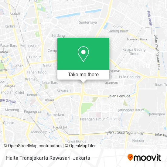 Halte Transjakarta Rawasari map