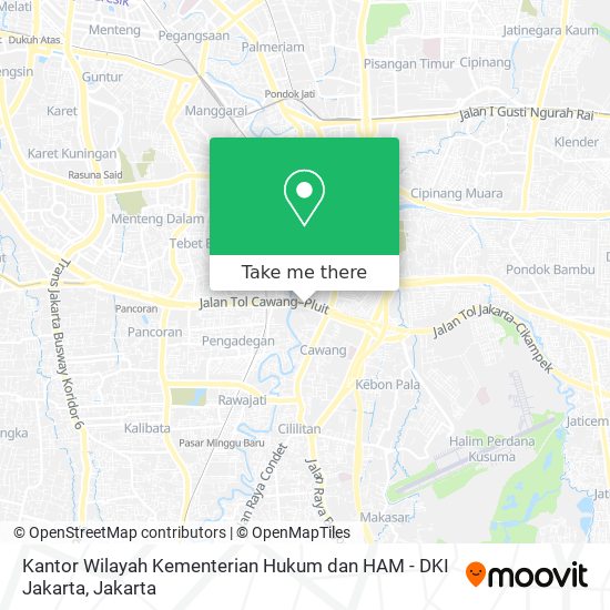 Kantor Wilayah Kementerian Hukum dan HAM - DKI Jakarta map