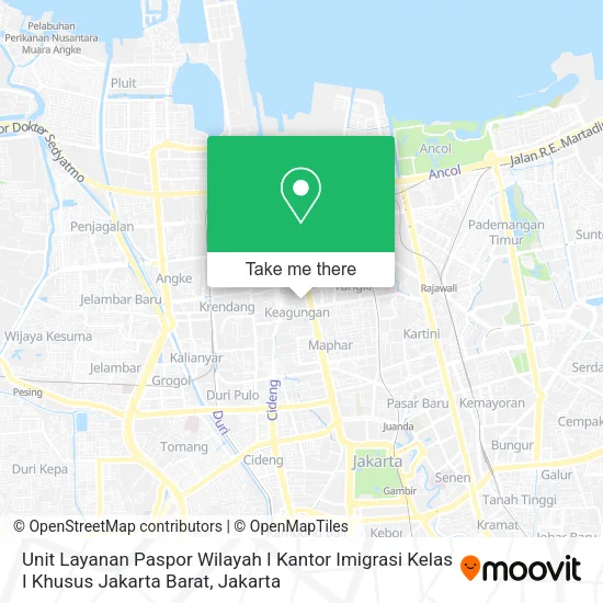 Unit Layanan Paspor Wilayah I Kantor Imigrasi Kelas I Khusus Jakarta Barat map