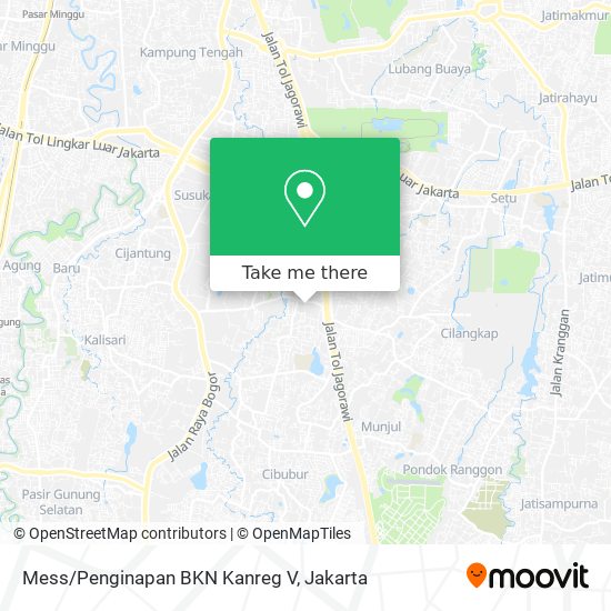 Mess/Penginapan BKN Kanreg V map