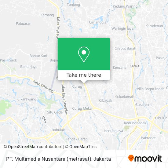 PT. Multimedia Nusantara (metrasat) map