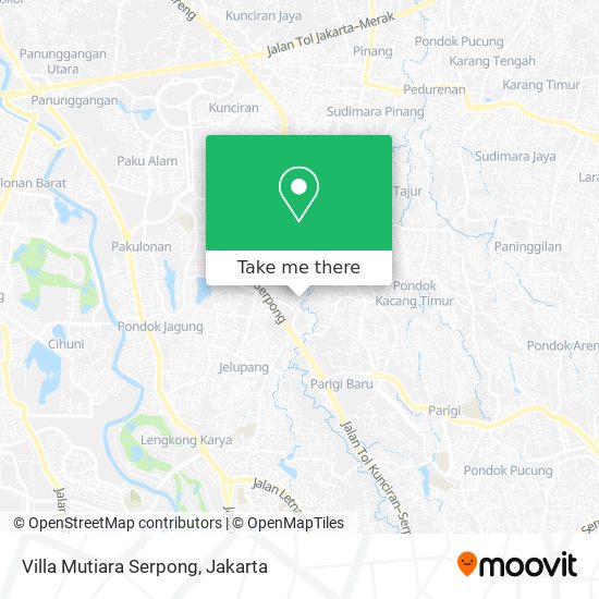 Villa Mutiara Serpong map