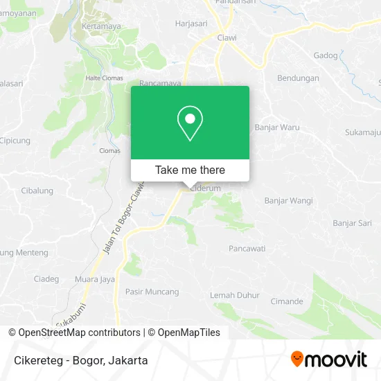 Cikereteg - Bogor map