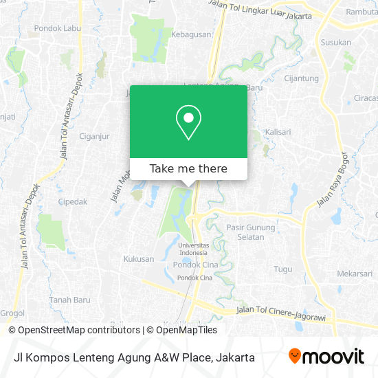 Jl Kompos Lenteng Agung A&W Place map
