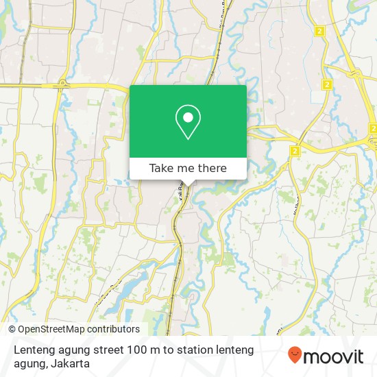 Lenteng agung street 100 m to station lenteng agung map