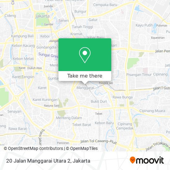 20 Jalan Manggarai Utara 2 map