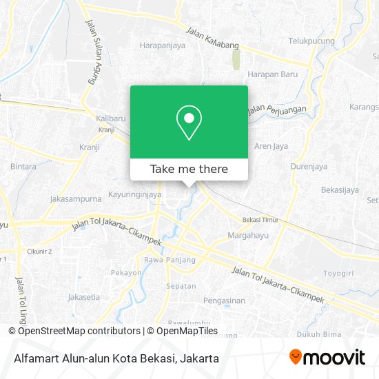 Alfamart Alun-alun Kota Bekasi map