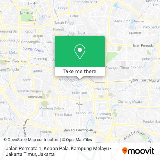 Jalan Permata 1, Kebon Pala, Kampung Melayu - Jakarta Timur map
