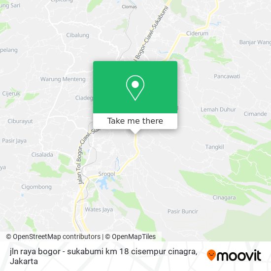 jln raya bogor - sukabumi km 18 cisempur cinagra map