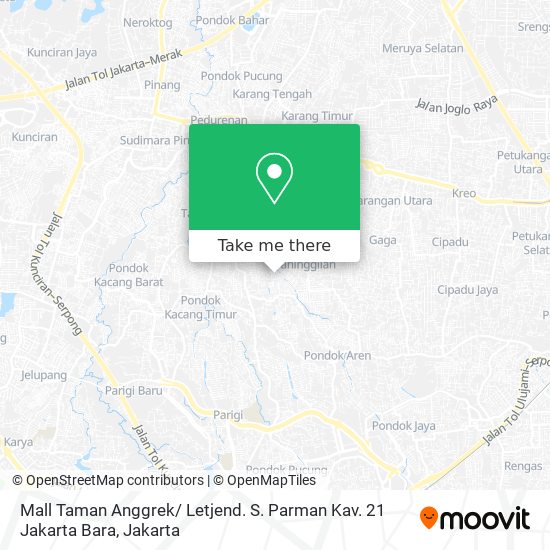 Mall Taman Anggrek/ Letjend. S. Parman Kav. 21 Jakarta Bara map