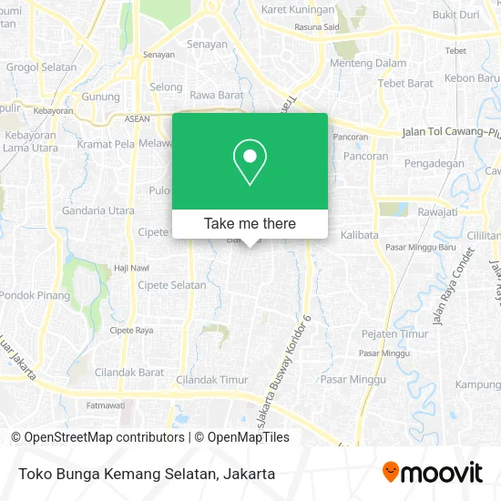 Toko Bunga Kemang Selatan map