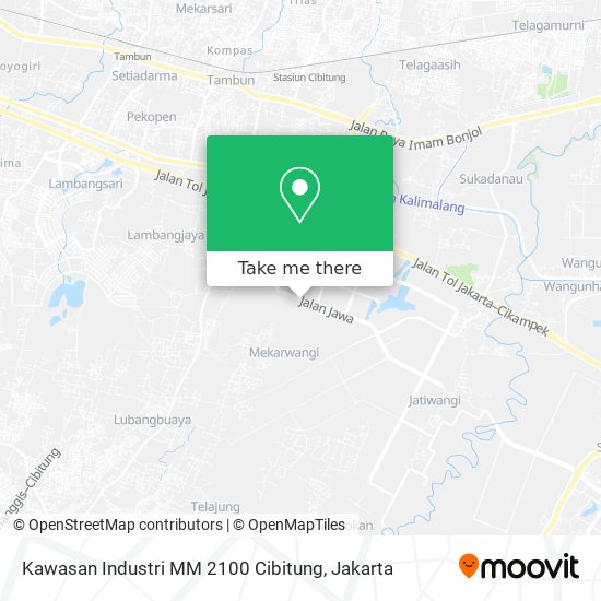 Kawasan Industri MM 2100 Cibitung map
