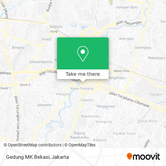 Gedung MK Bekasi map