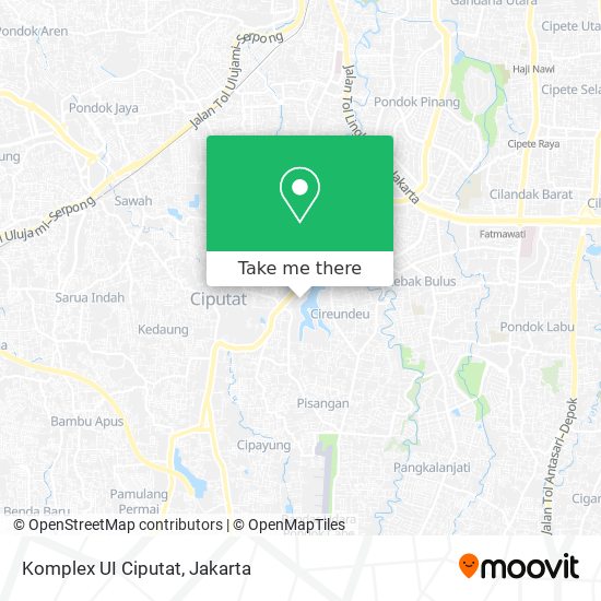 Komplex UI Ciputat map