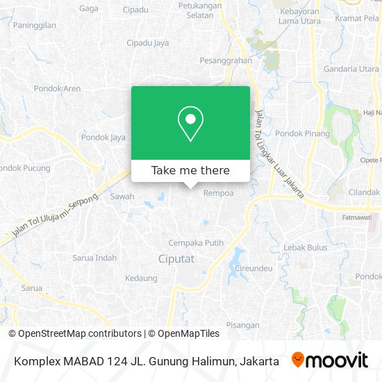 Komplex MABAD 124 JL.  Gunung Halimun map