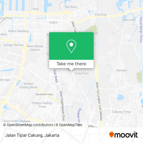 Jalan Tipar Cakung map