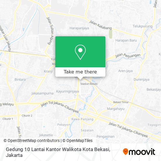 Gedung 10 Lantai Kantor Walikota Kota Bekasi map